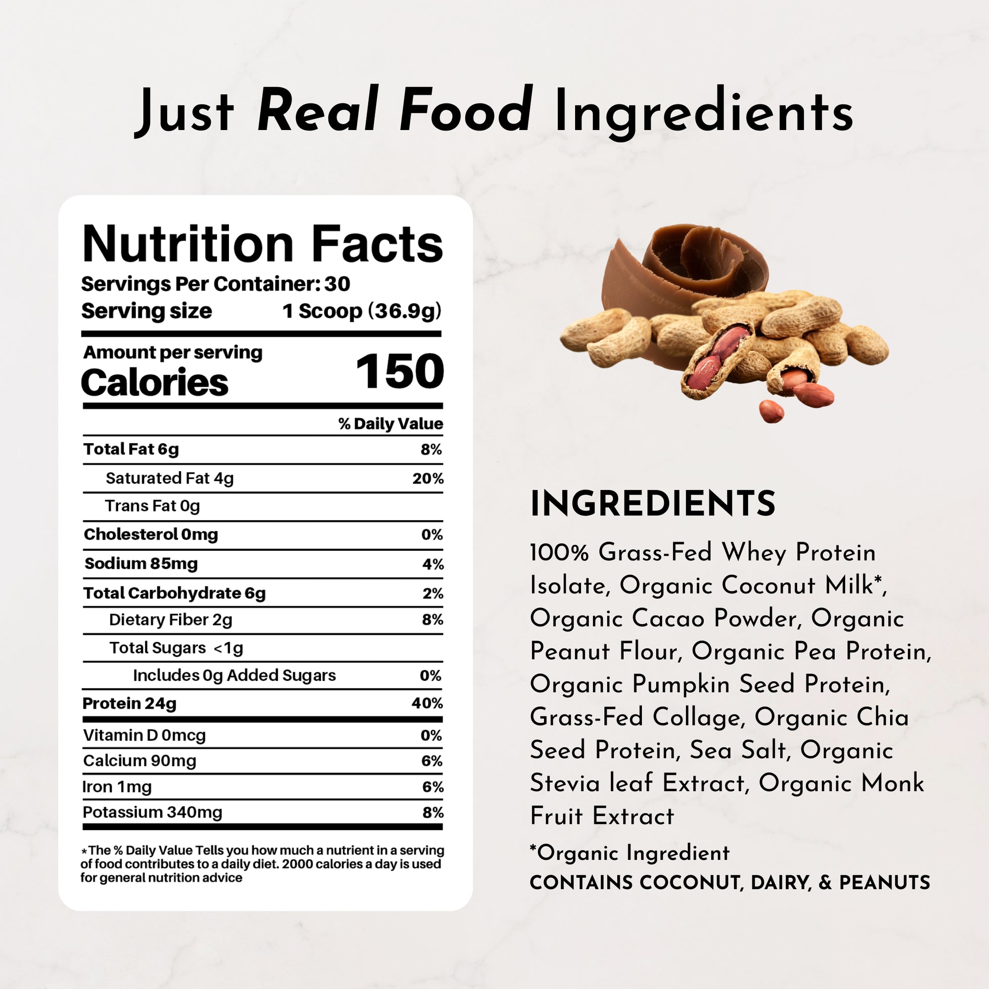 Roasted Peanut Butter Chocolate Protein Powder