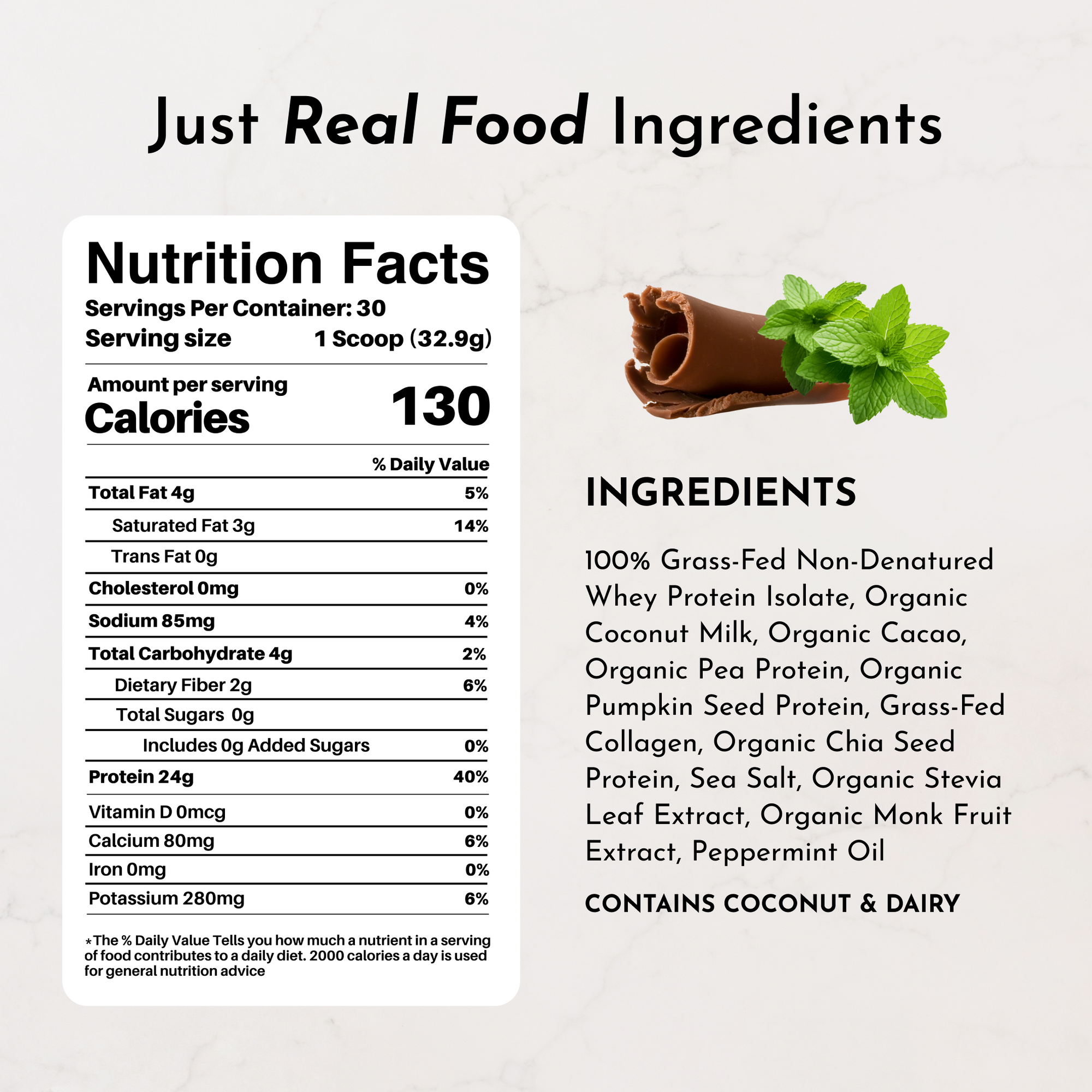 Chocolate Peppermint Protein Powder