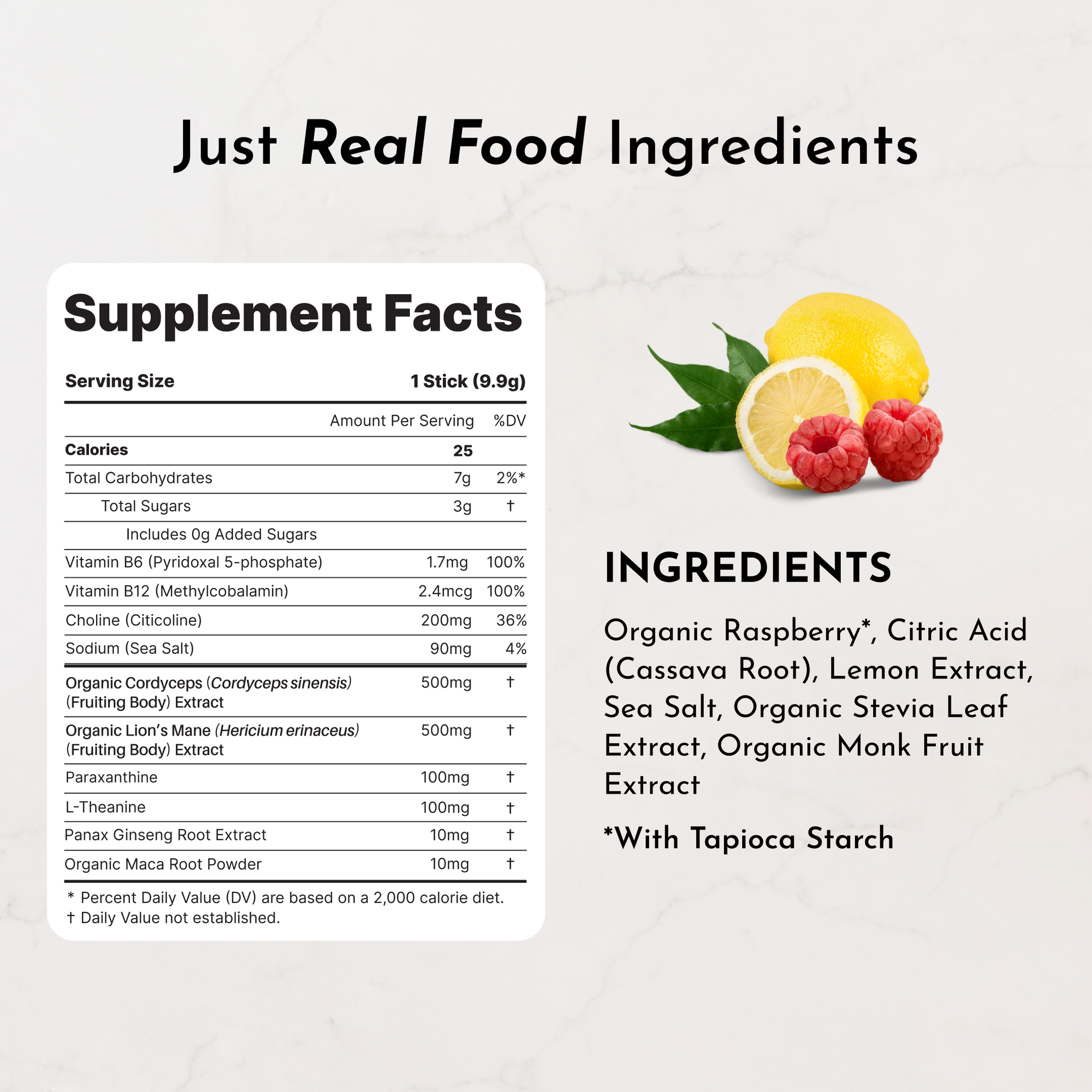 Energy + Brain Boost Raspberry Lemonade (Paraxanthine) Stick