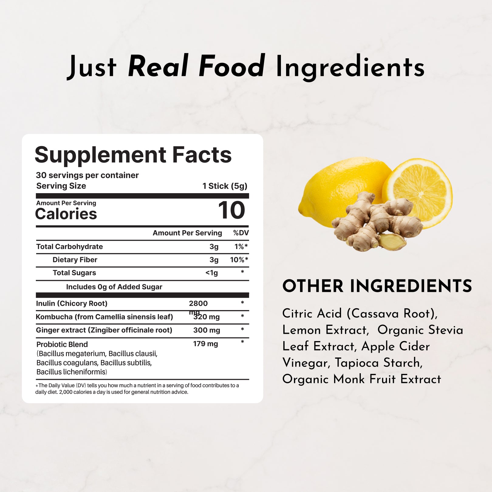 Lemon Ginger 3-In-1 Probiotic Complex