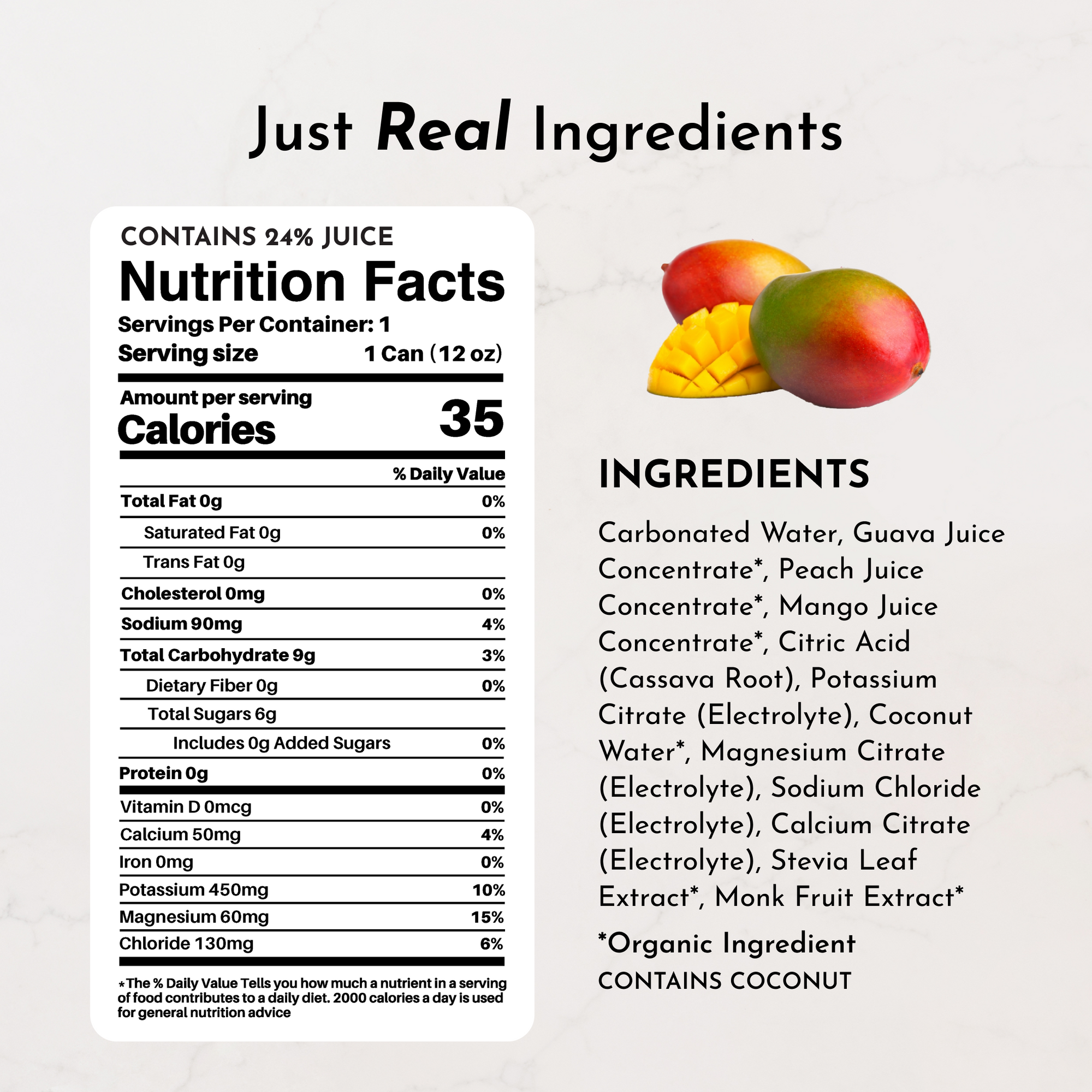 Guava Mango Sparkling Electrolytes (12 Pack)