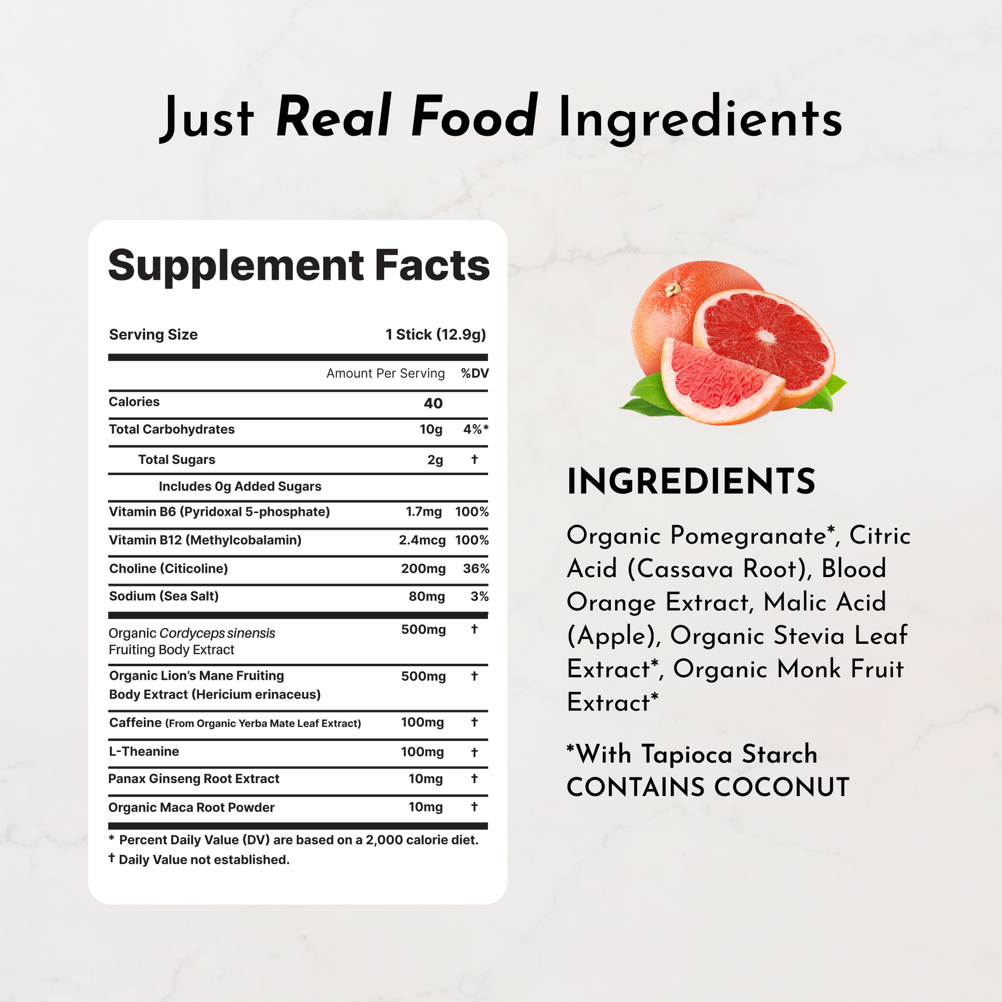 Brain + Energy Boost Blood Orange Stick