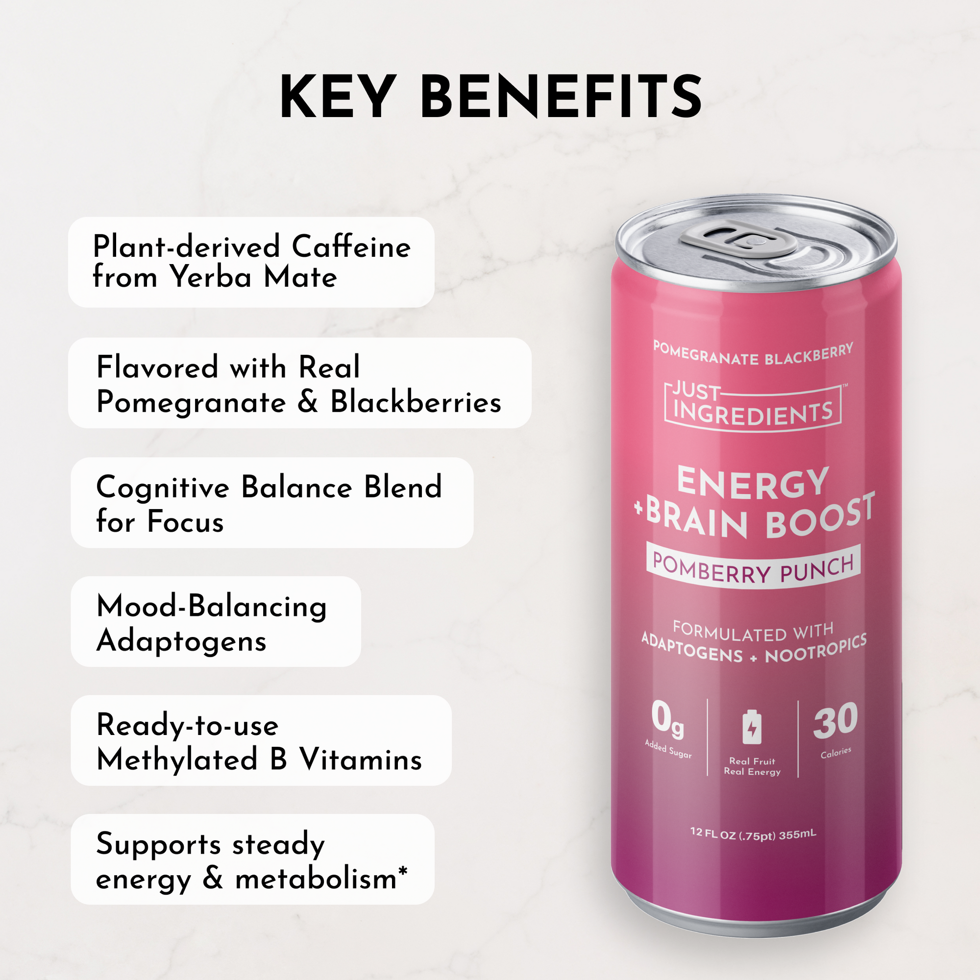 Pomberry Punch Energy + Brain Boost (12 Pack)