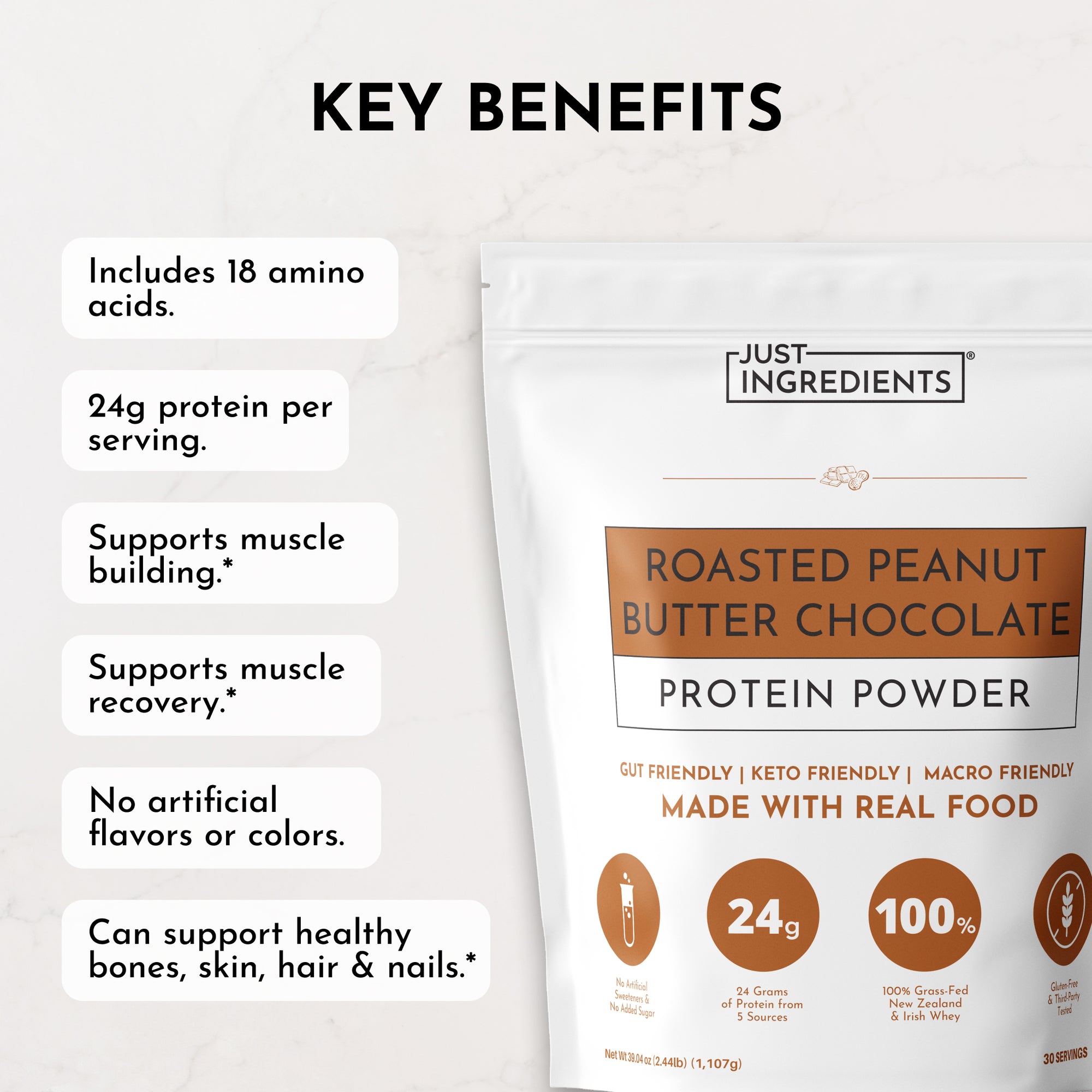 Roasted Peanut Butter Chocolate Protein Powder
