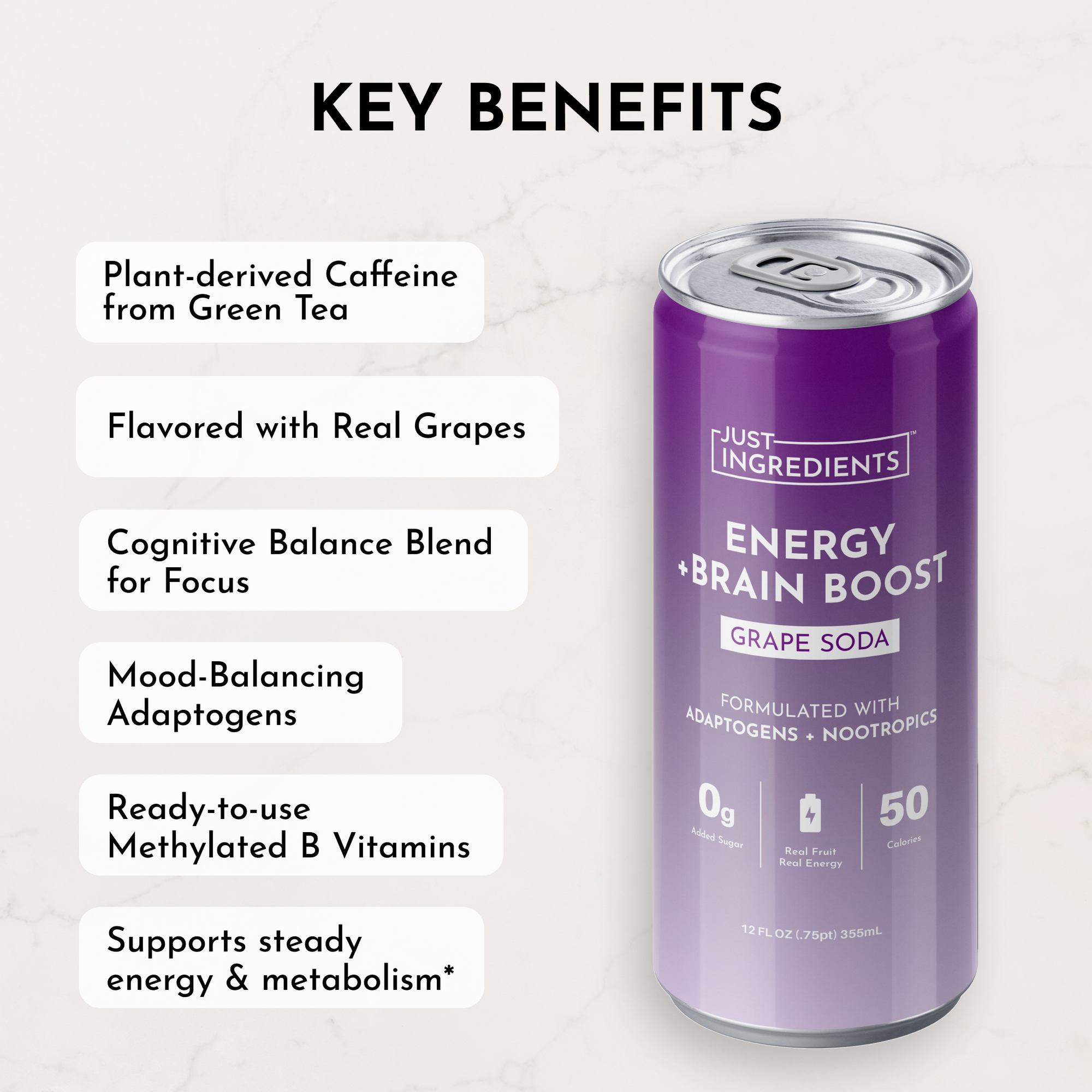 Grape Soda Energy + Brain Boost (12 Pack)