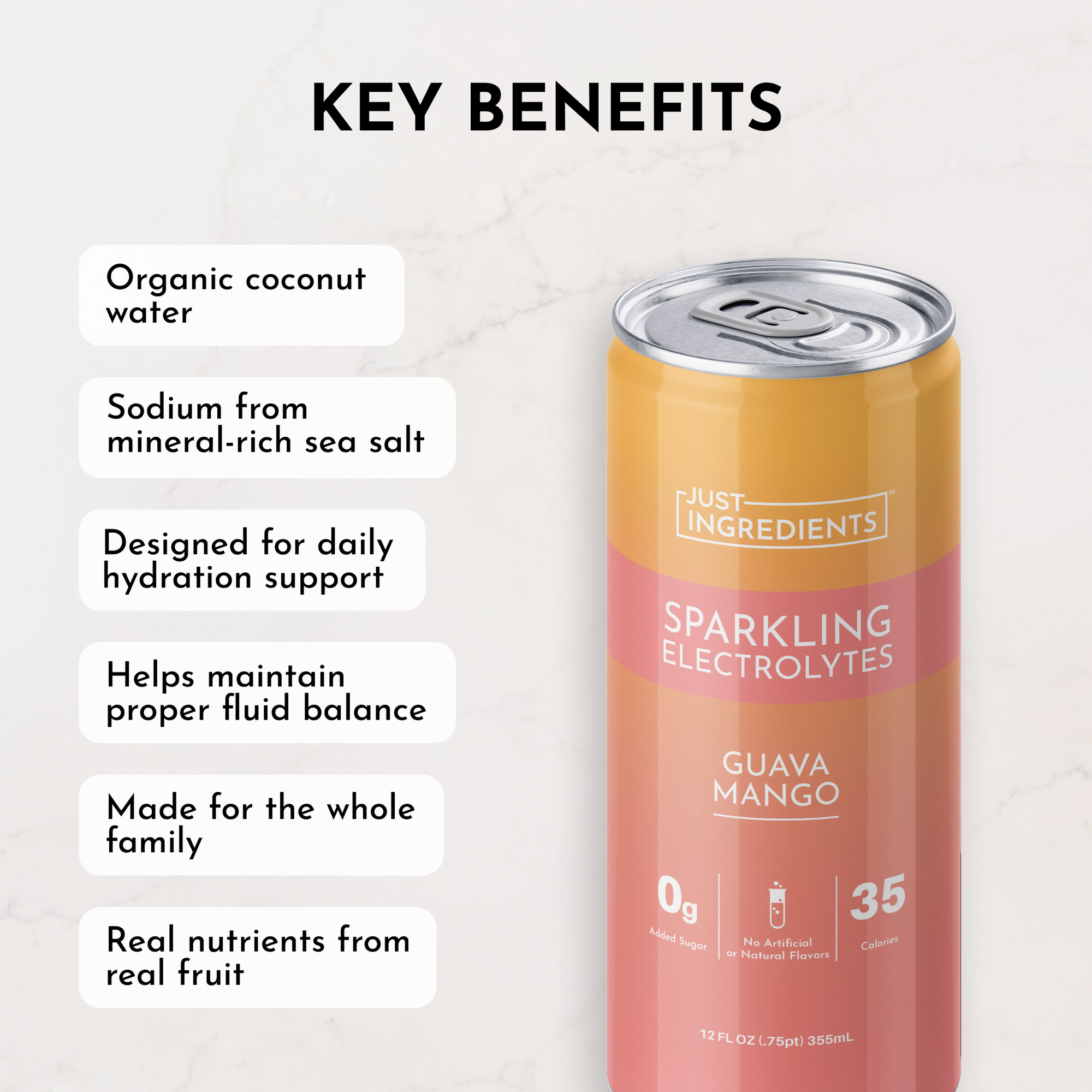 Guava Mango Sparkling Electrolytes (12 Pack)