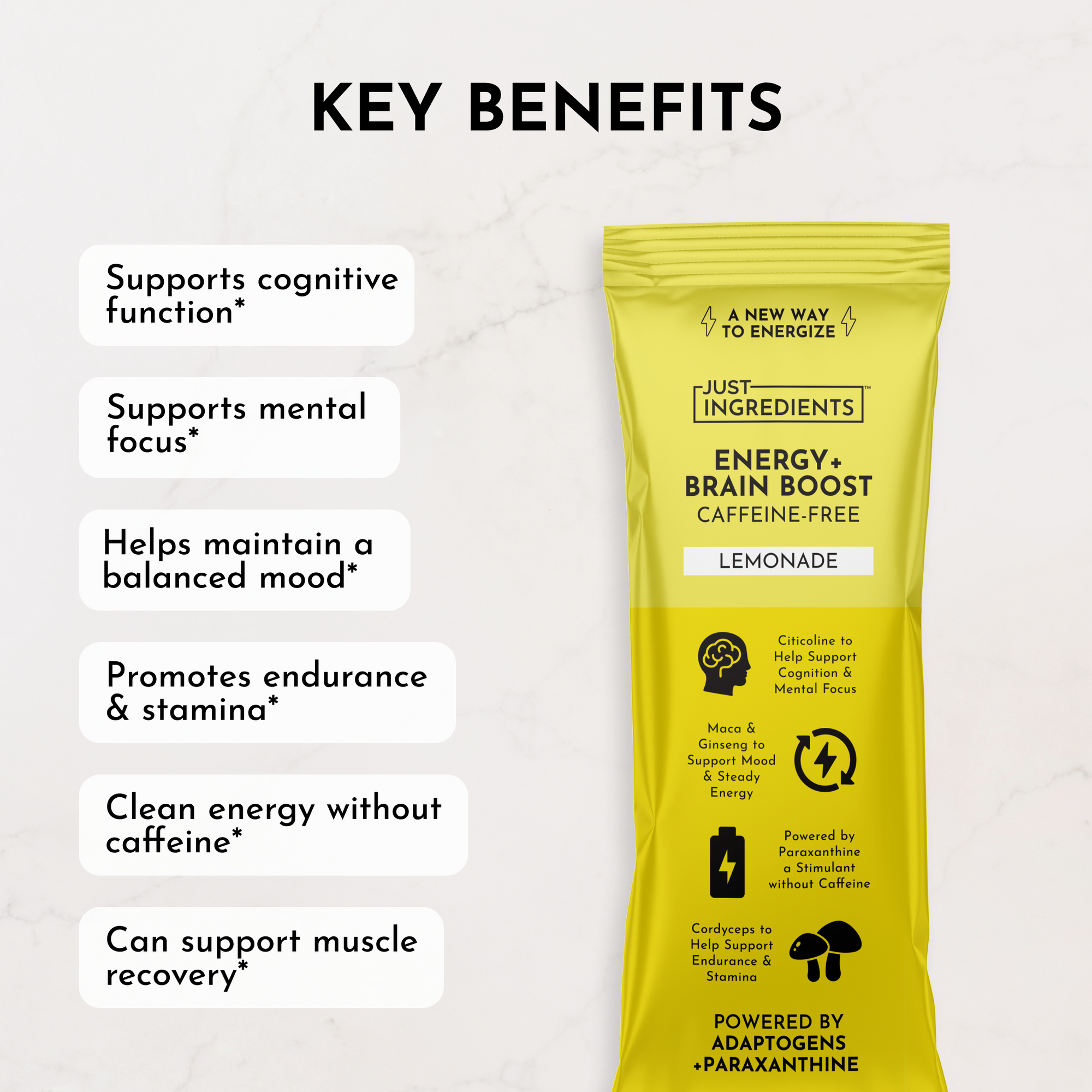 Energy + Brain Boost Lemonade (Paraxanthine) Stick