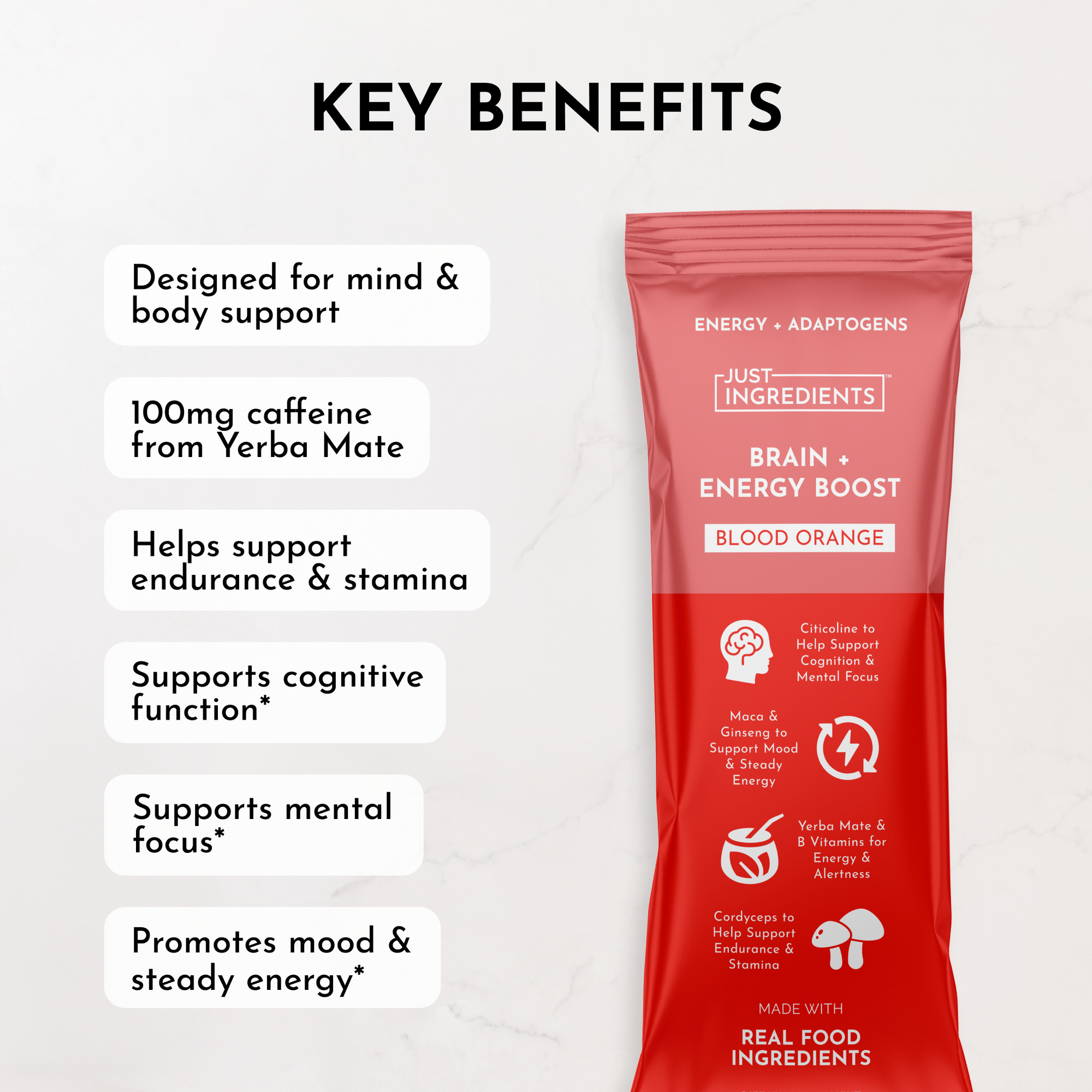 Brain + Energy Boost Blood Orange Stick