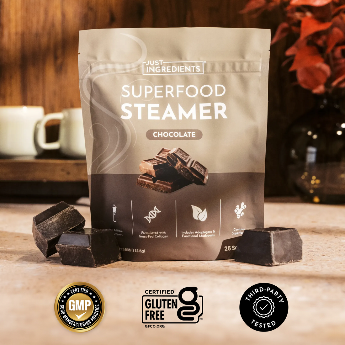 Chocolate Superfood Steamer - Lifestyle Image