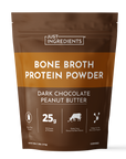 Dark Chocolate Peanut Butter Bone Broth Protein Powder - Product Mockup