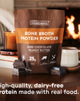 Dark Chocolate Peanut Butter Bone Broth Protein Powder - JI Difference