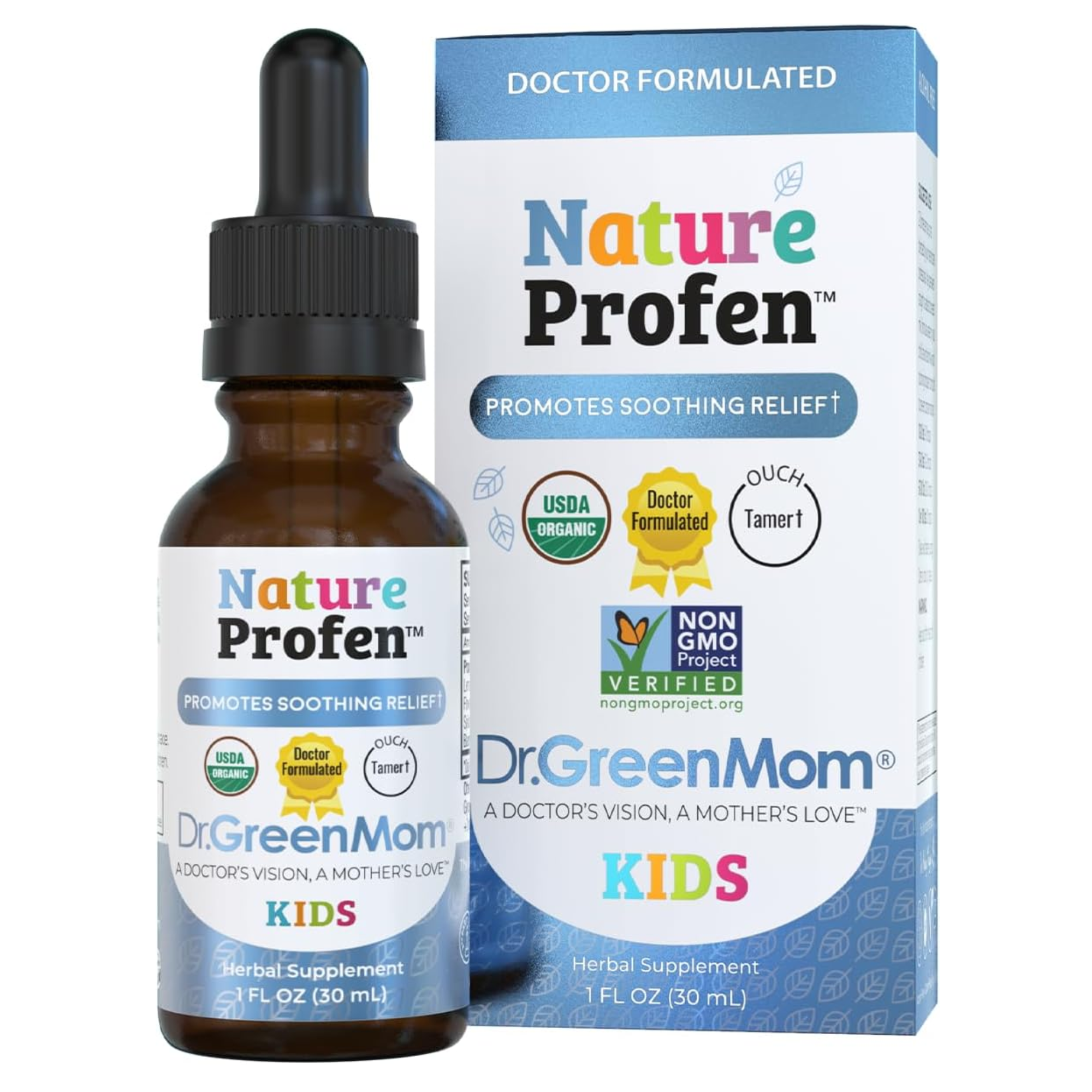 Nature Profen bottle and packaging on a white background