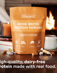 Golden Caramel Bone Broth Protein Powder - JI Difference