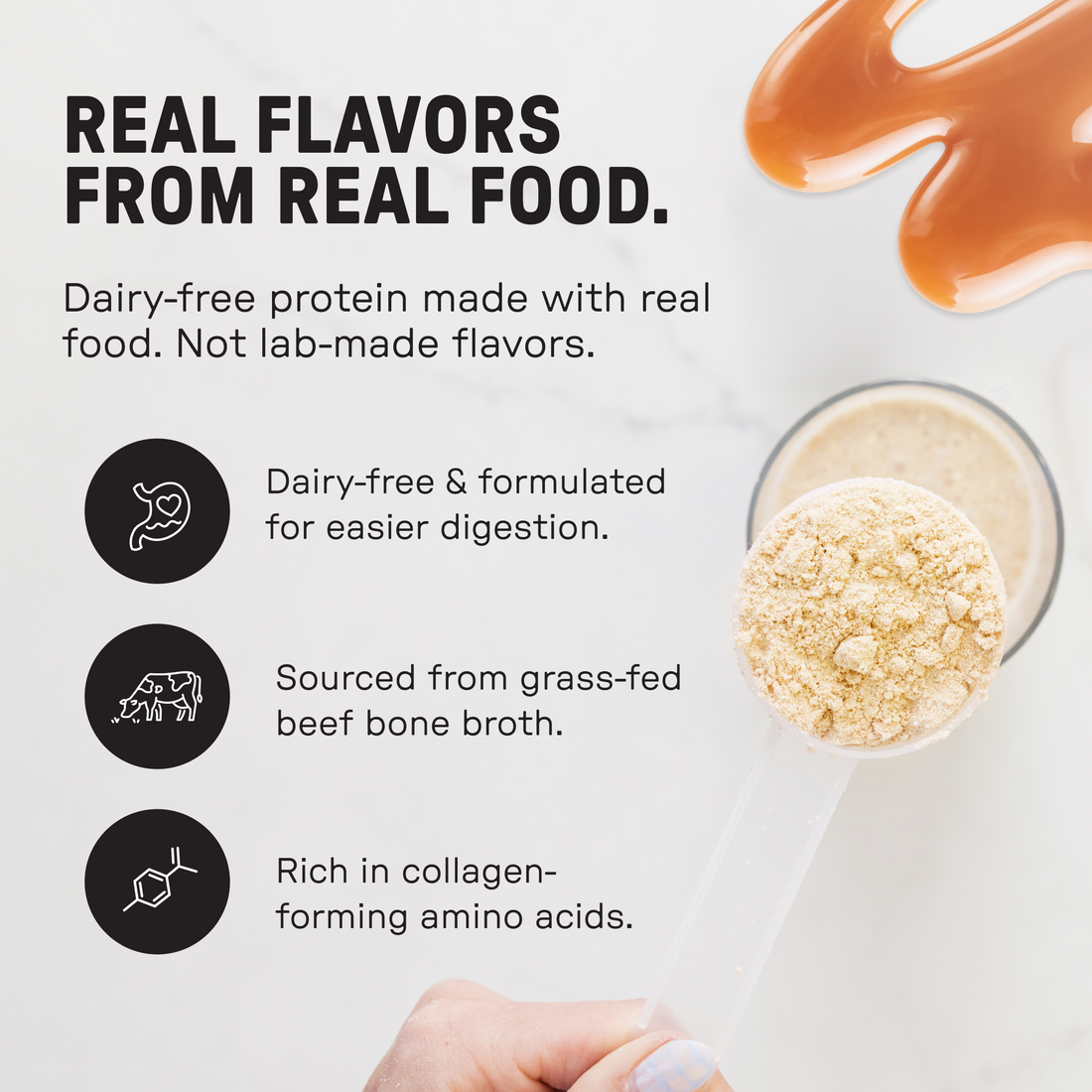 Golden Caramel Bone Broth Protein Powder