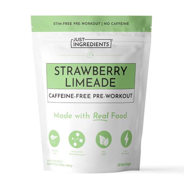 Caffeine-Free Strawberry Limeade Pre-Workout - Product Mockup