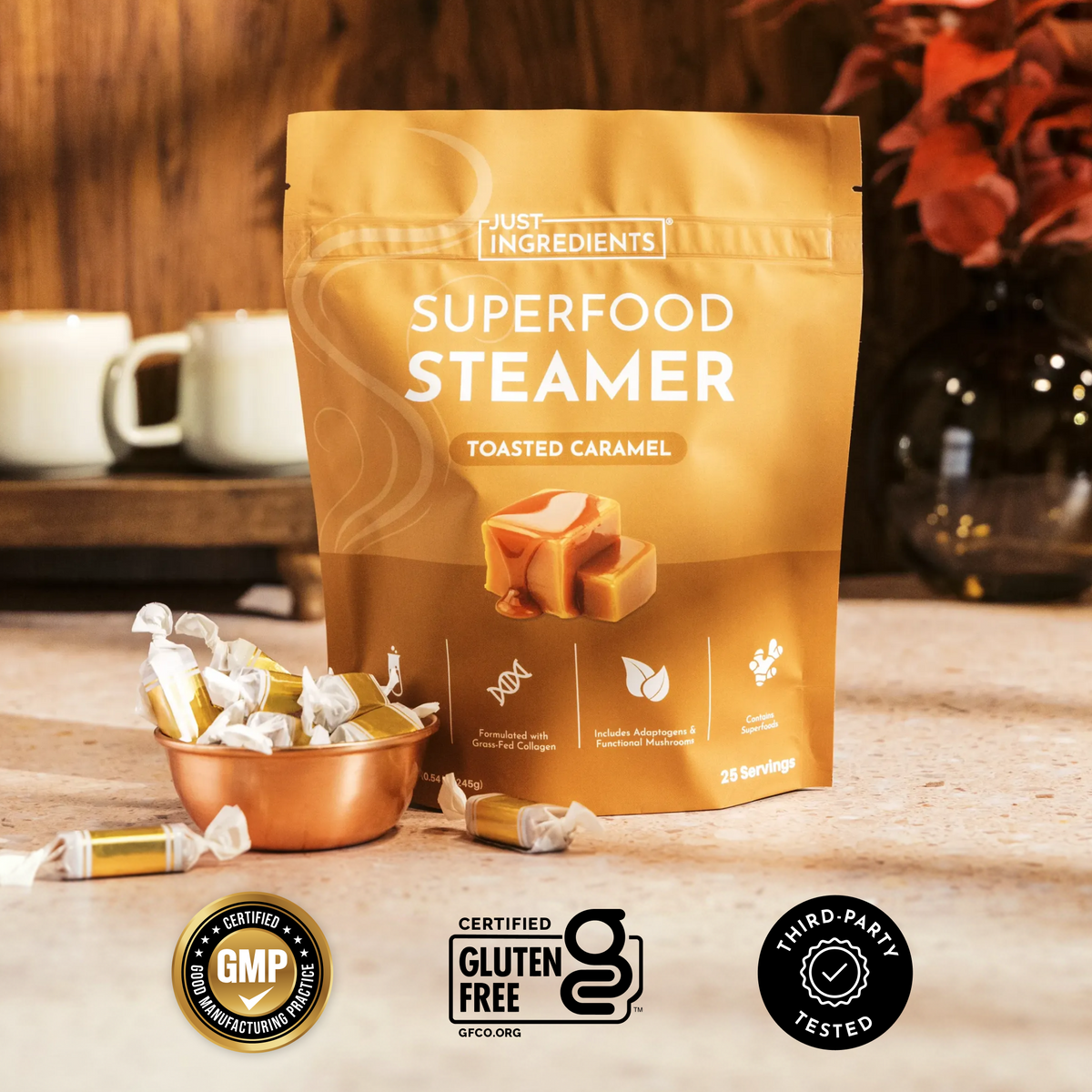 Toasted Caramel Superfood Steamer - Lifestyle Image