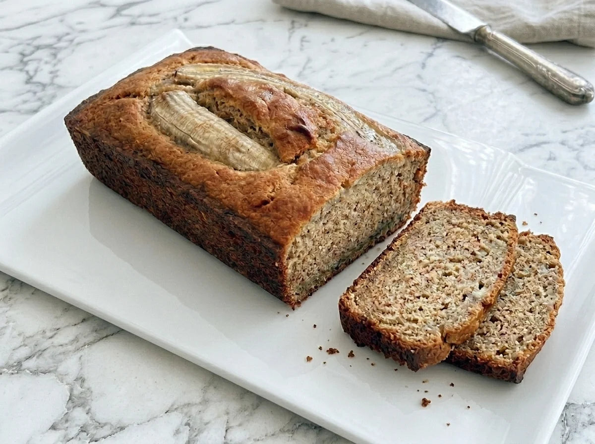 Banana Bread made with Bryce's Banana Bread Protein Powder