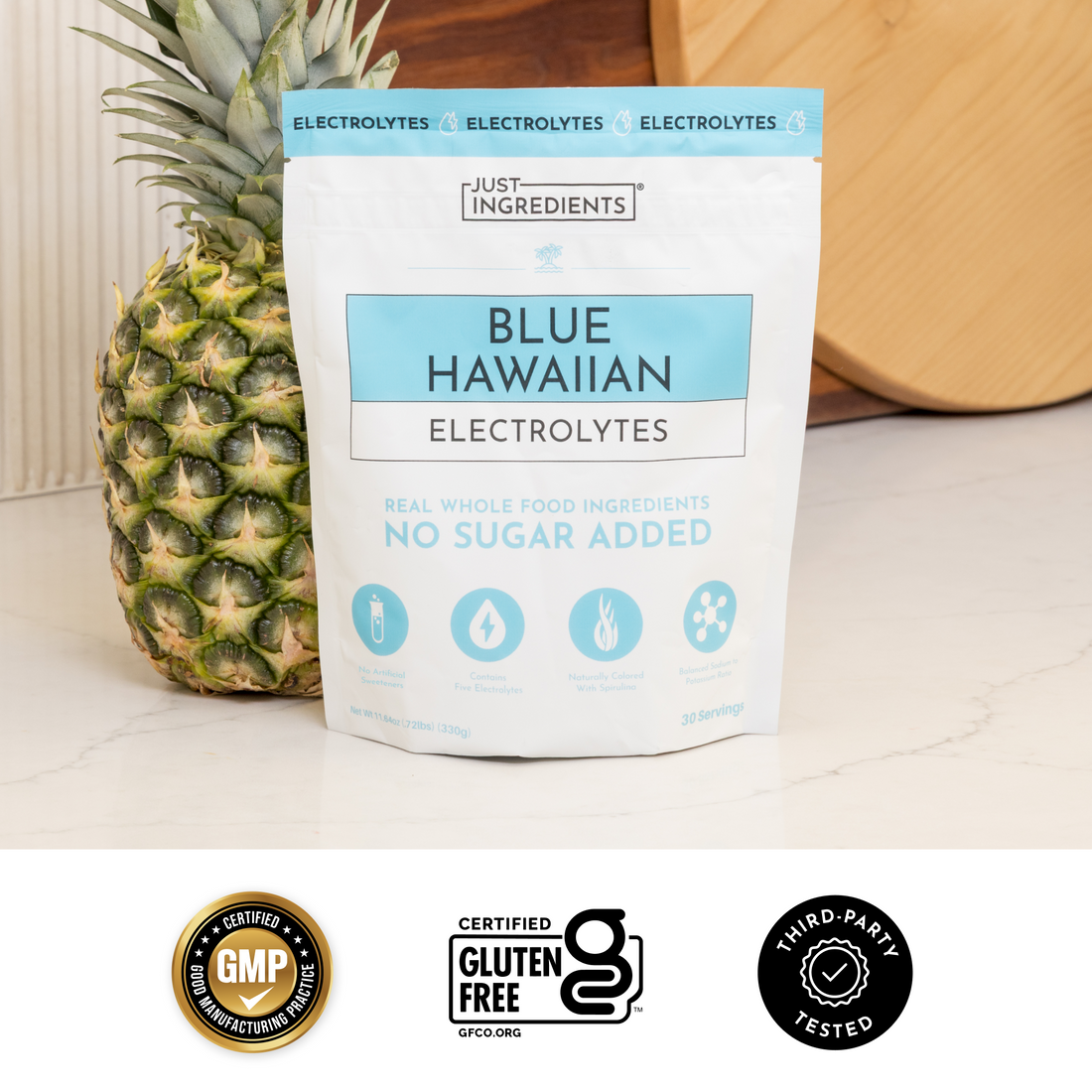 Blue Hawaiian Electrolytes certifications