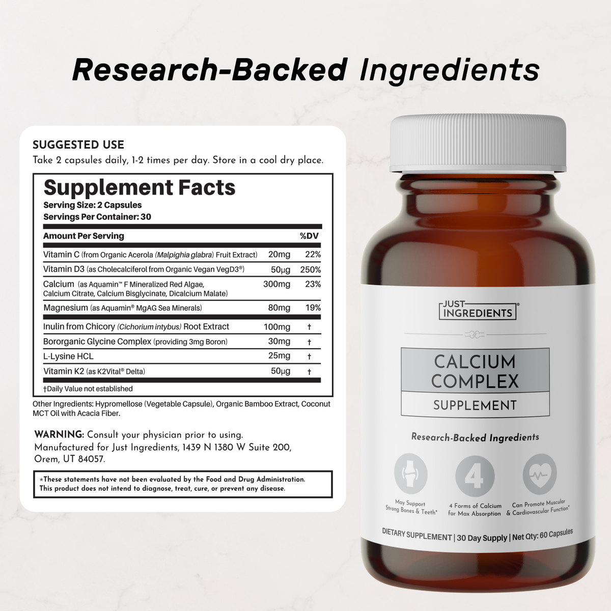 Calcium Complex - Nutrition Panel
