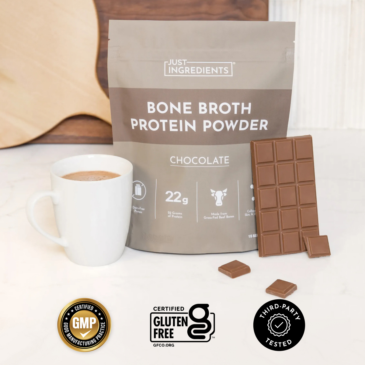 Chocolate Bone Broth Protein Powder - Certification