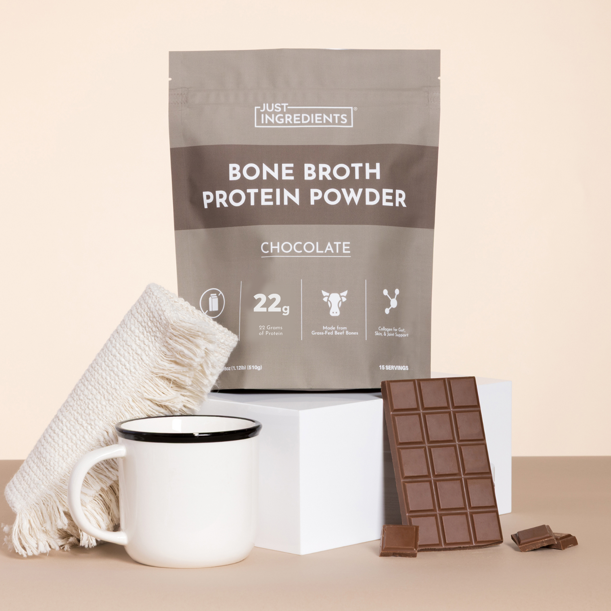 Chocolate Bone Broth Protein Powder - Cert