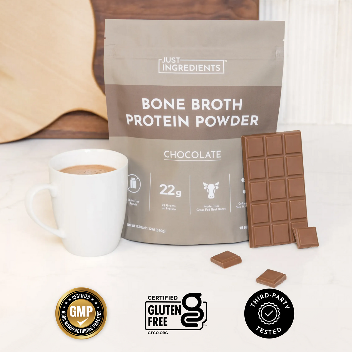 Chocolate Bone Broth Protein Powder - Certification