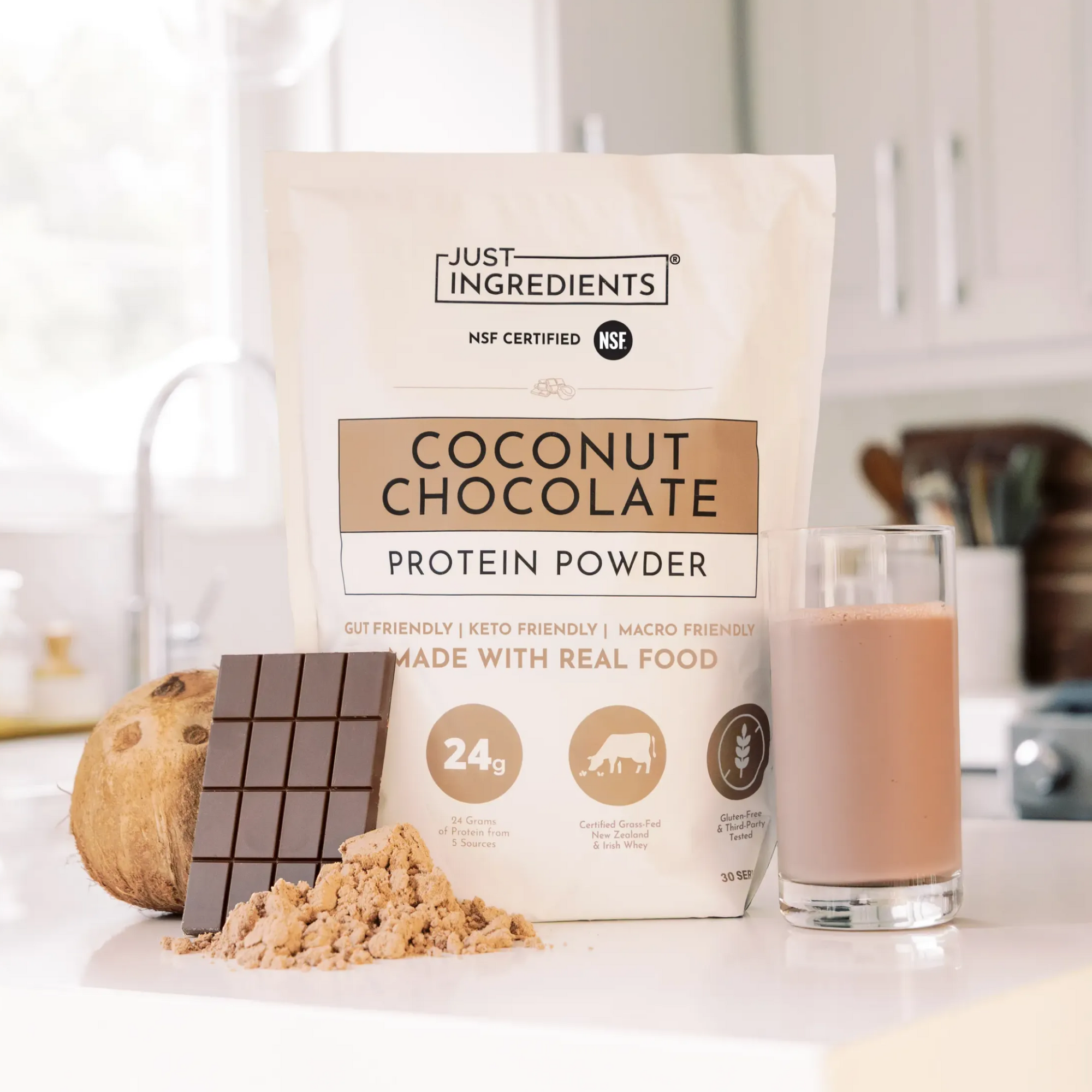 Coconut Chocolate Protein Powder - Lifestyle