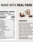 Coconut Chocolate Protein Powder - Nutrition Panel