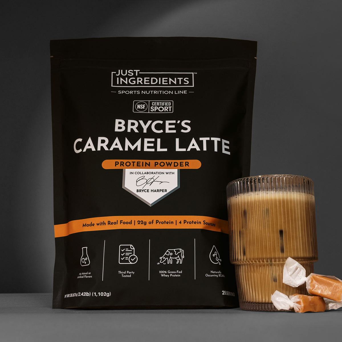 Bryce's Caramel Latte Protein Powder - Lifestyle