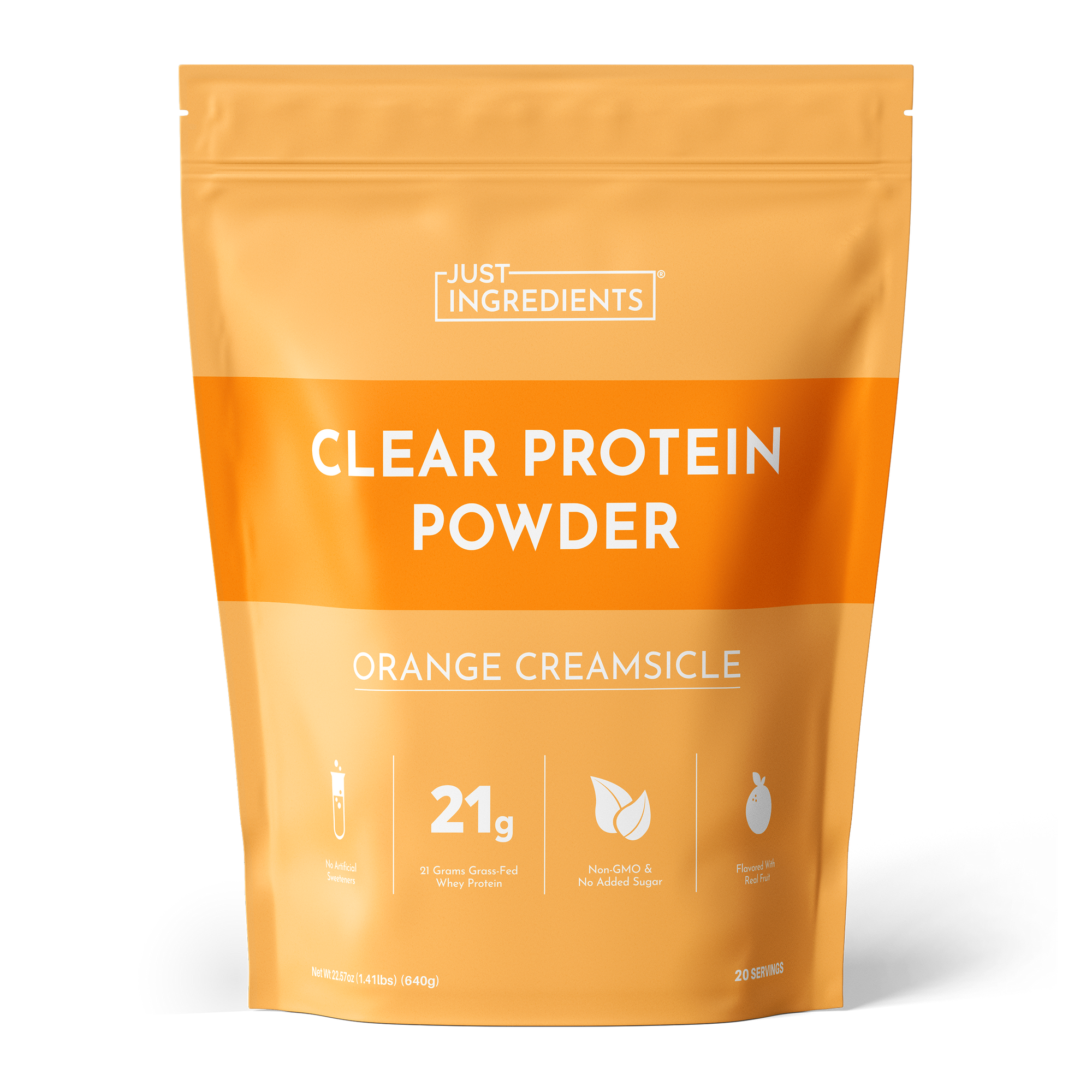 Orange Creamsicle Clear Protein Powder - Product Mockup