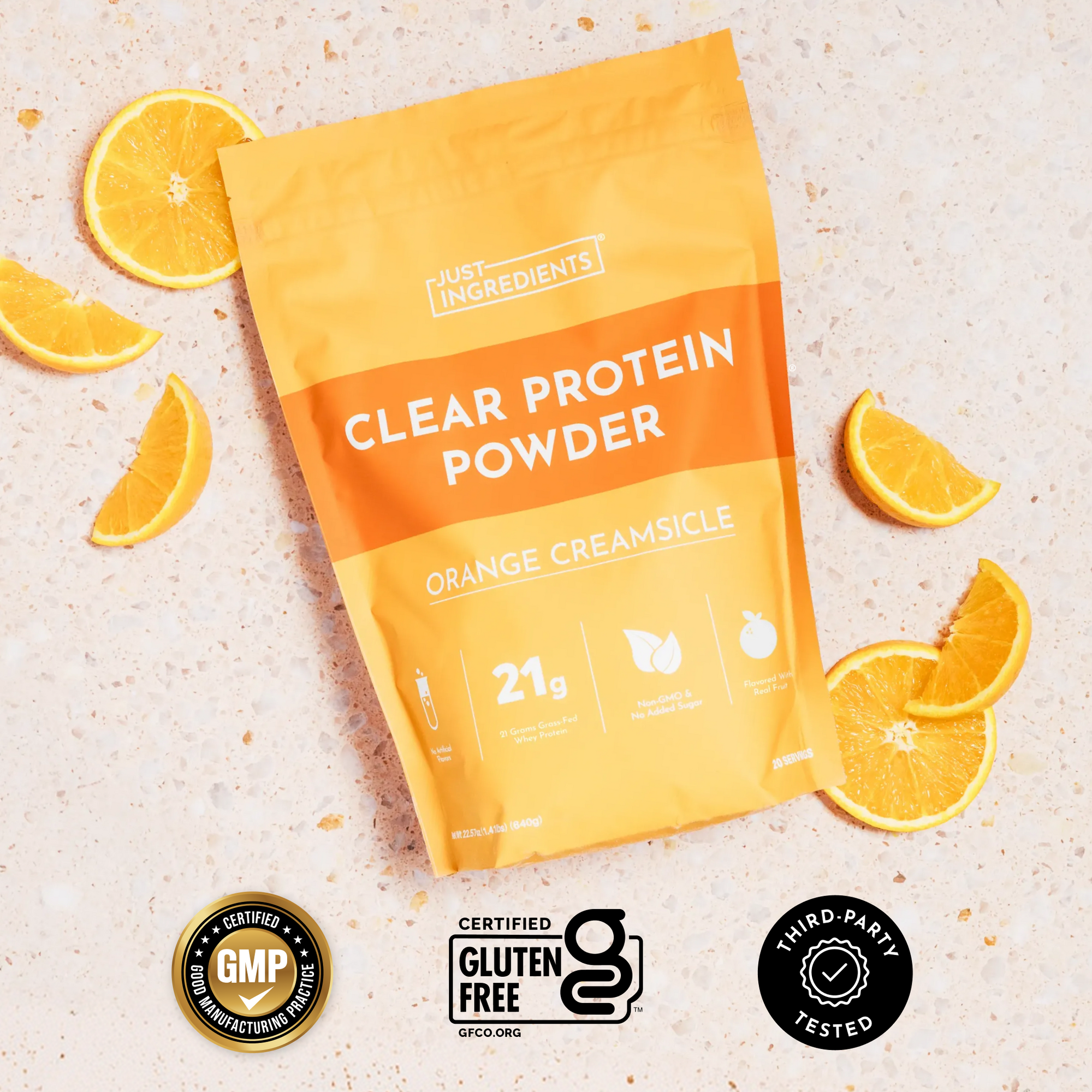 Orange Creamsicle Clear Protein Powder - Certifications
