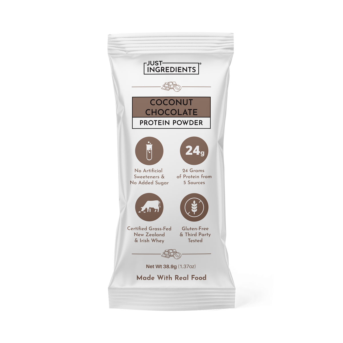 Coconut Chocolate Protein - Individual Stick - Product Mockup