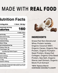 Coconut Chocolate Protein - Individual Stick - Nutrition Panel