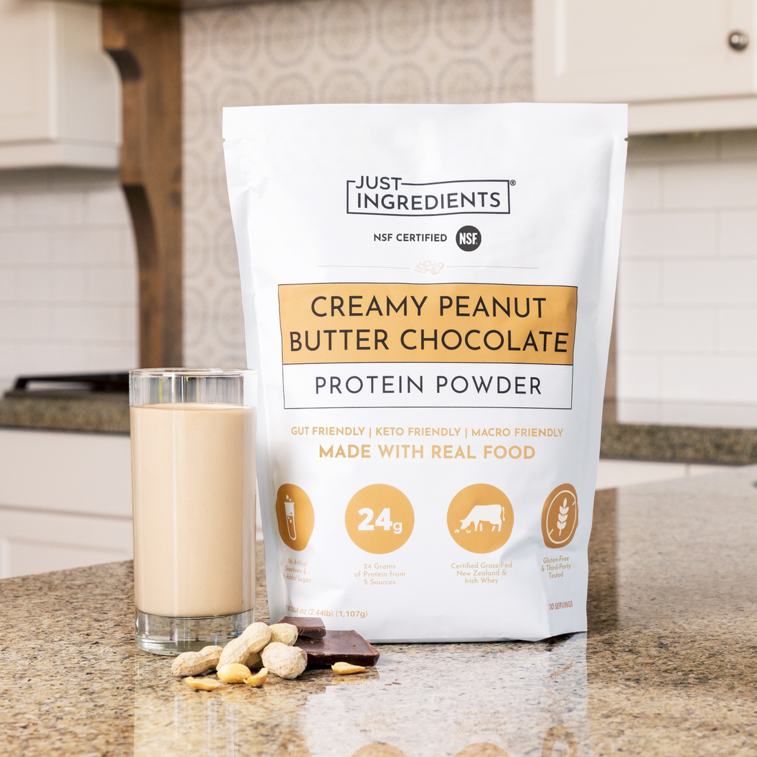Creamy Peanut Butter Chocolate Protein Powder - Lifestyle