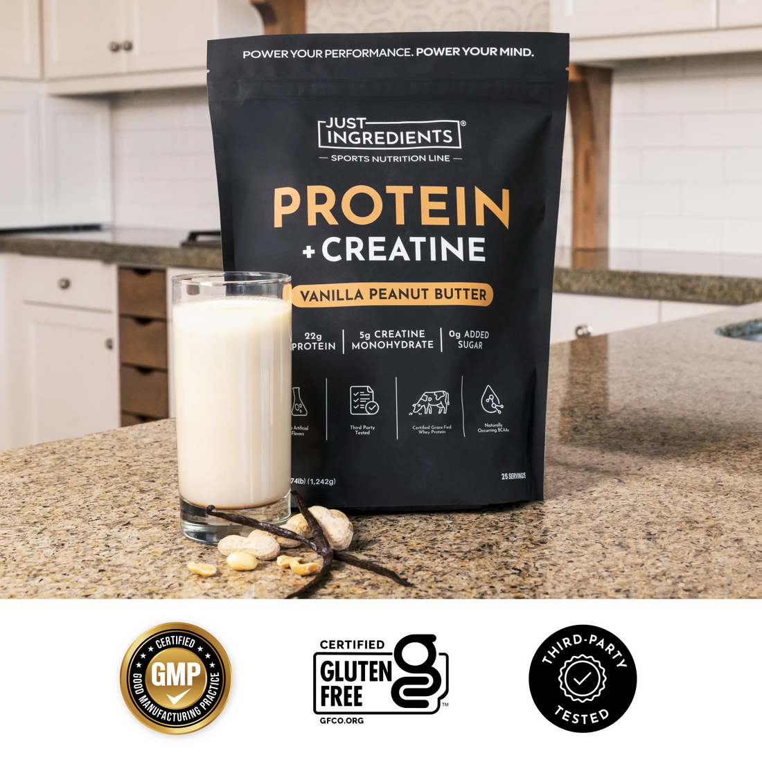 Vanilla Peanut Butter Protein + Creatine - Certifications