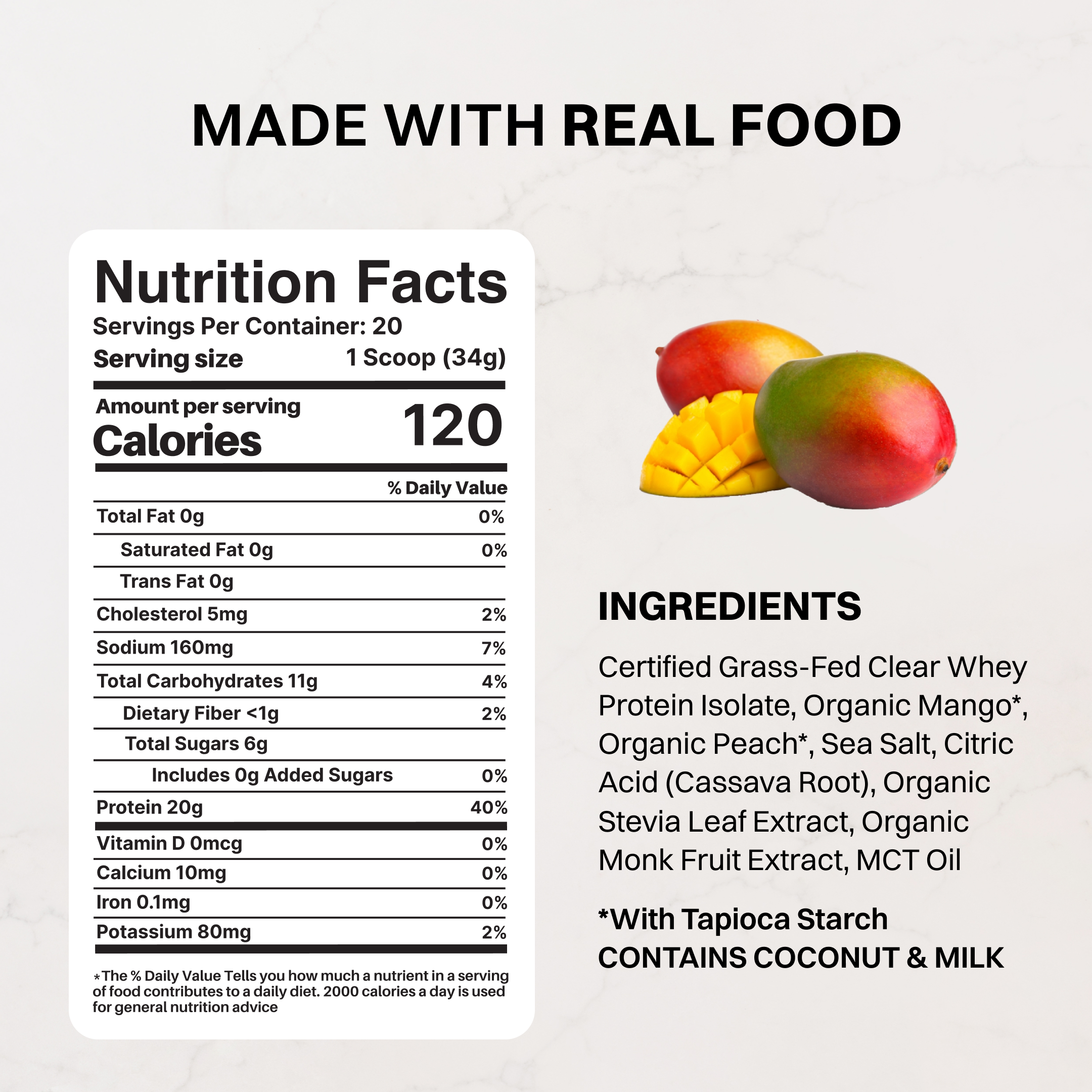 Nutrition panel showing ingredient clarity