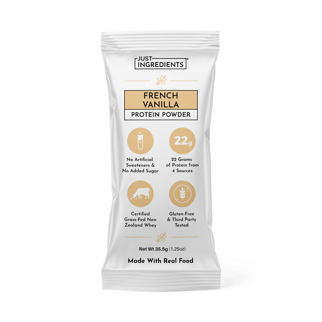 French Vanilla Protein Powder - Individual Stick - Product Mockup