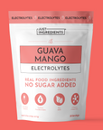 Front pouch of Guava Mango Electrolytes showing product name and 30-serving pouch on white background.