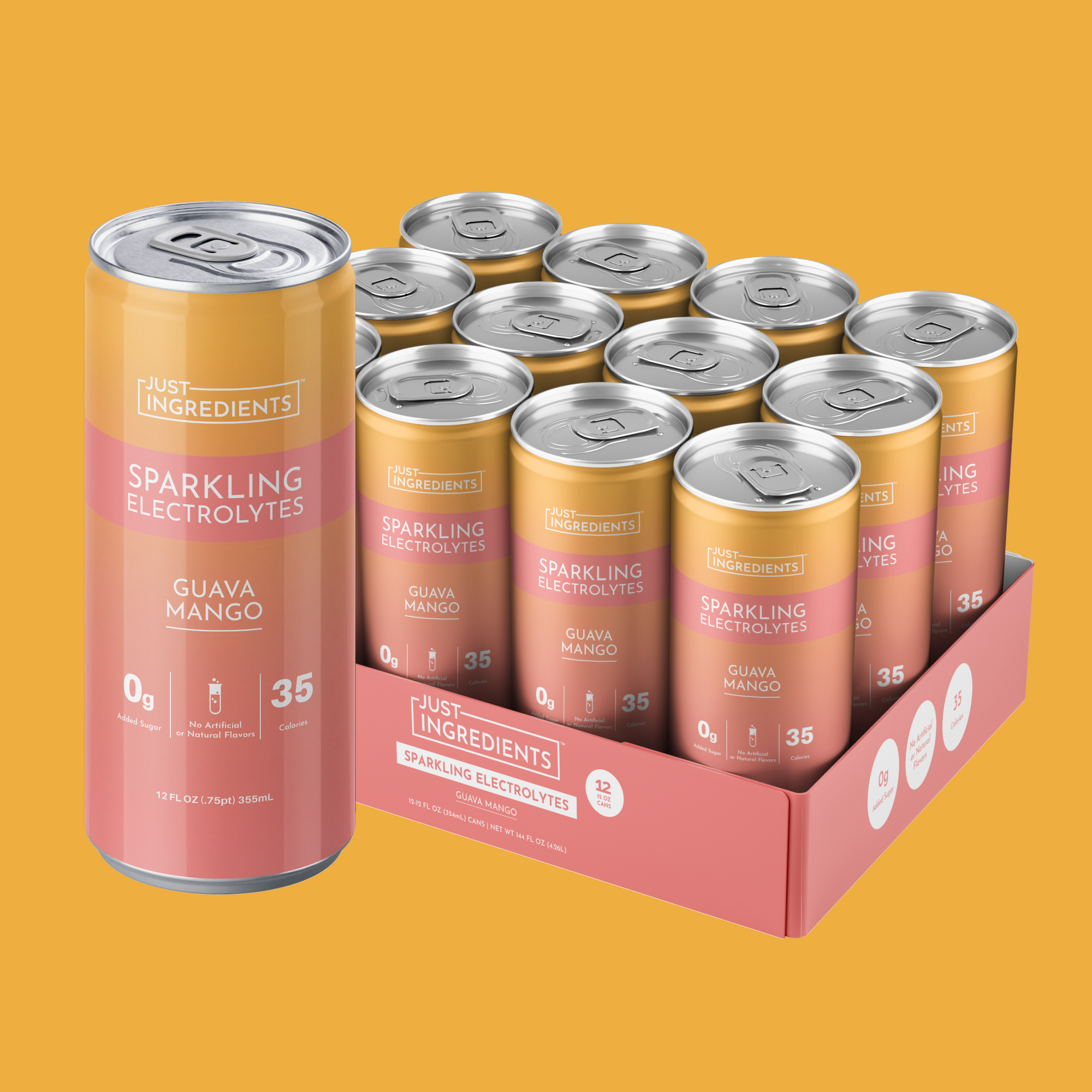 Guava Mango Sparkling Electrolytes (12 Pack) - Product Mockup