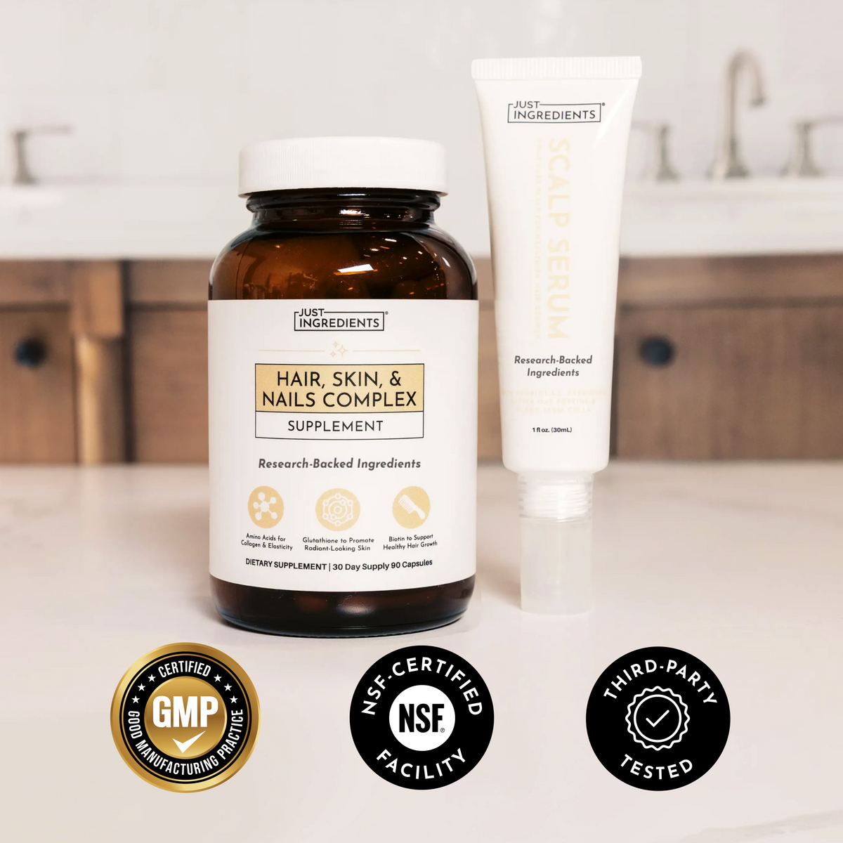 Hair, Skin, and Nails + Scalp Serum Bundle - Cert