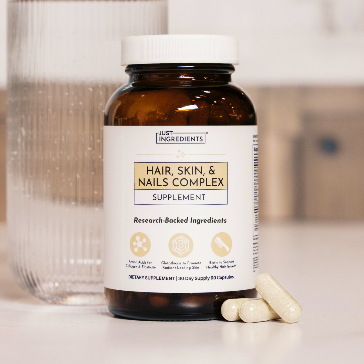 glutathione pills for hair growth Hair, Skin & Nails Supplement with Lustriva® & Setria® Female-Led Business