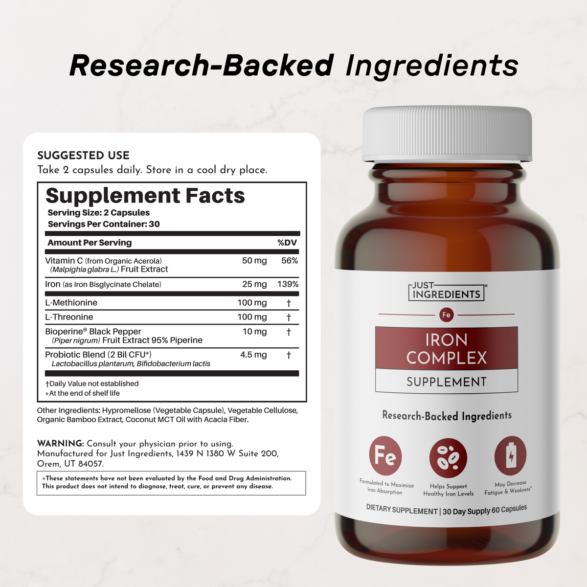Iron Complex - Nutrition Panel