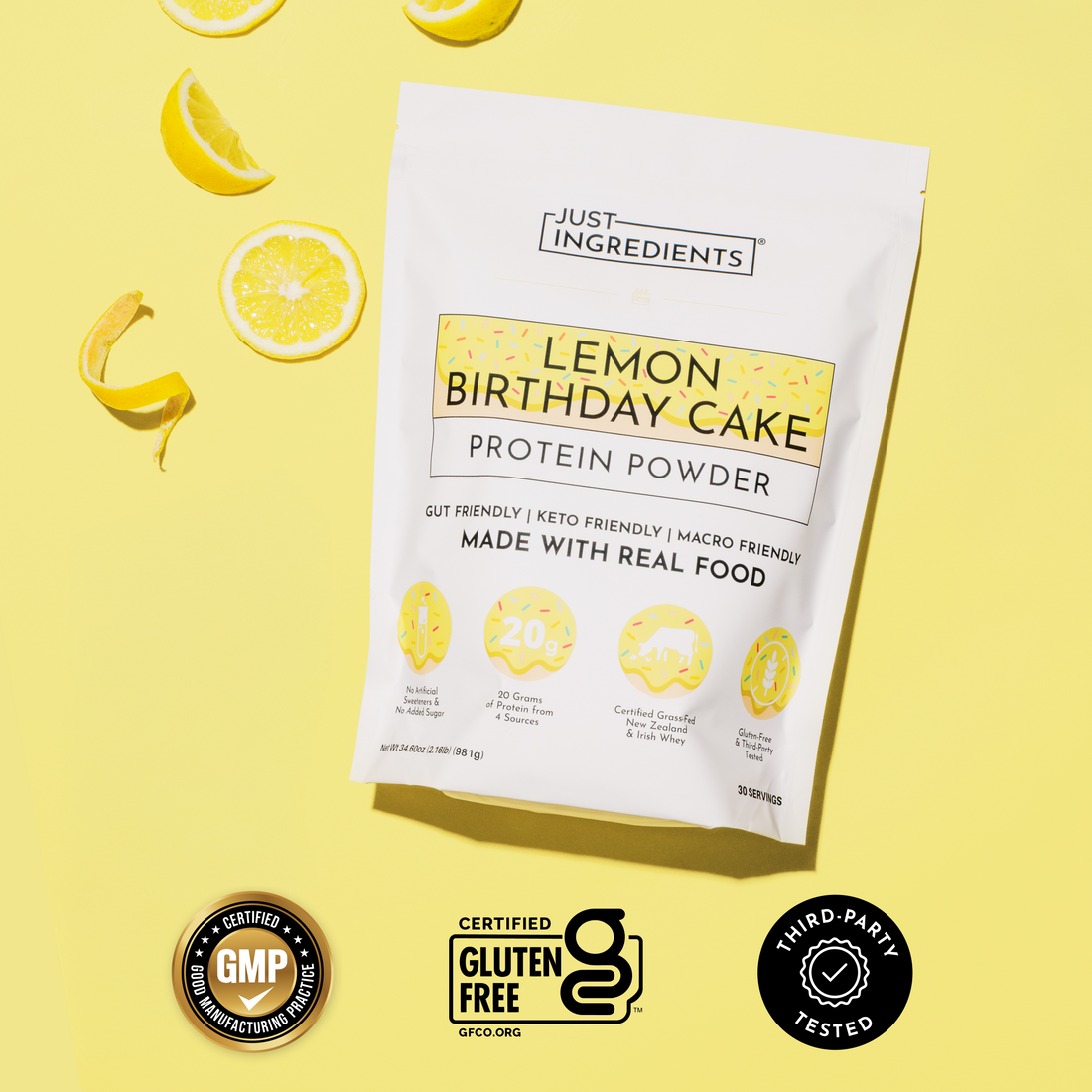 Lemon Birthday Cake Protein Powder - Certifications