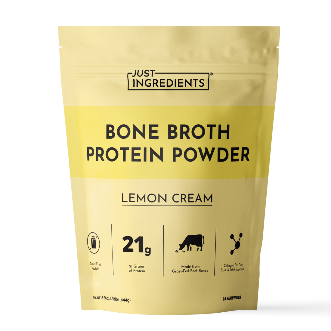 Lemon Cream Bone Broth Protein Powder - Product Mockup
