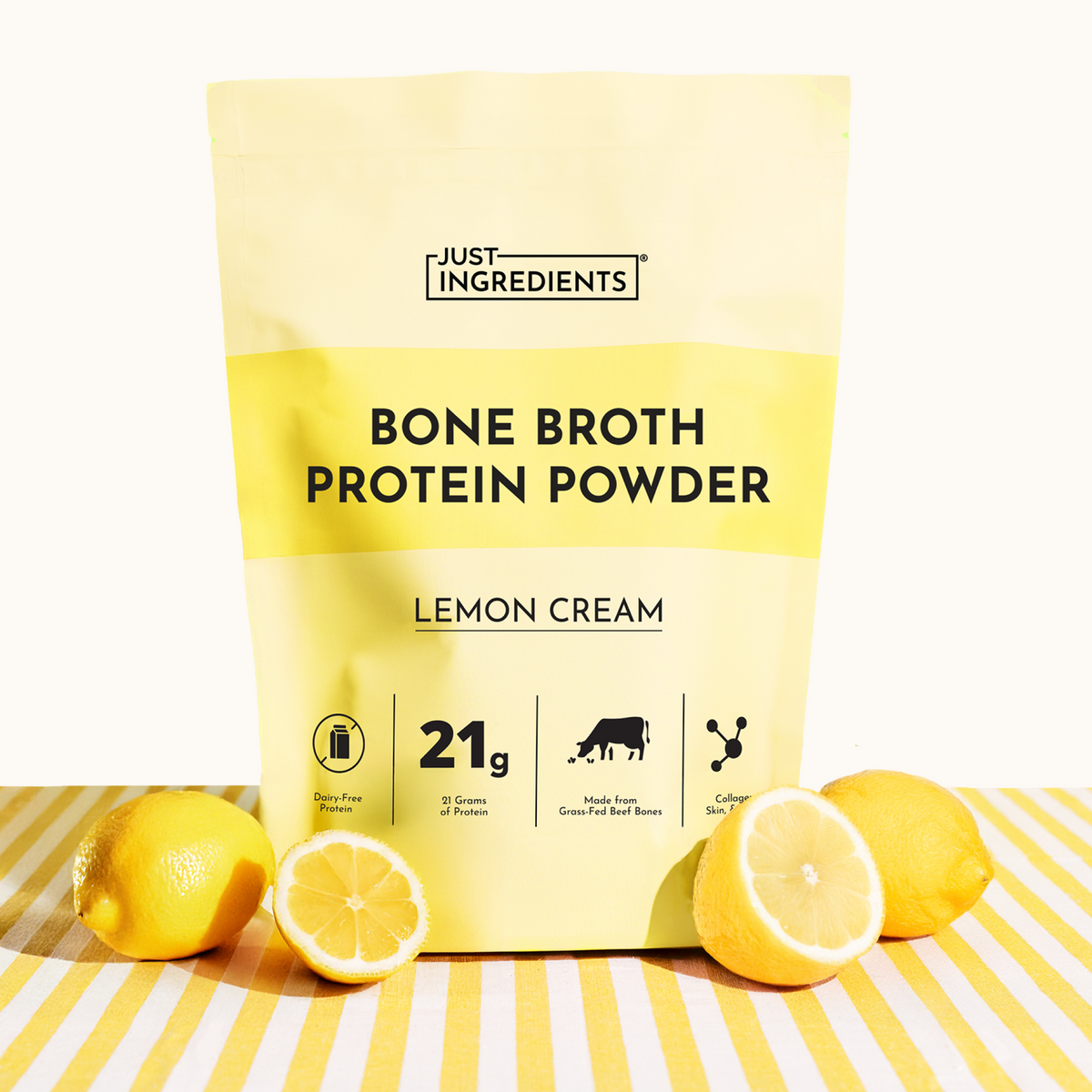 Lemon Cream Bone Broth Protein Powder - Lifestyle Image