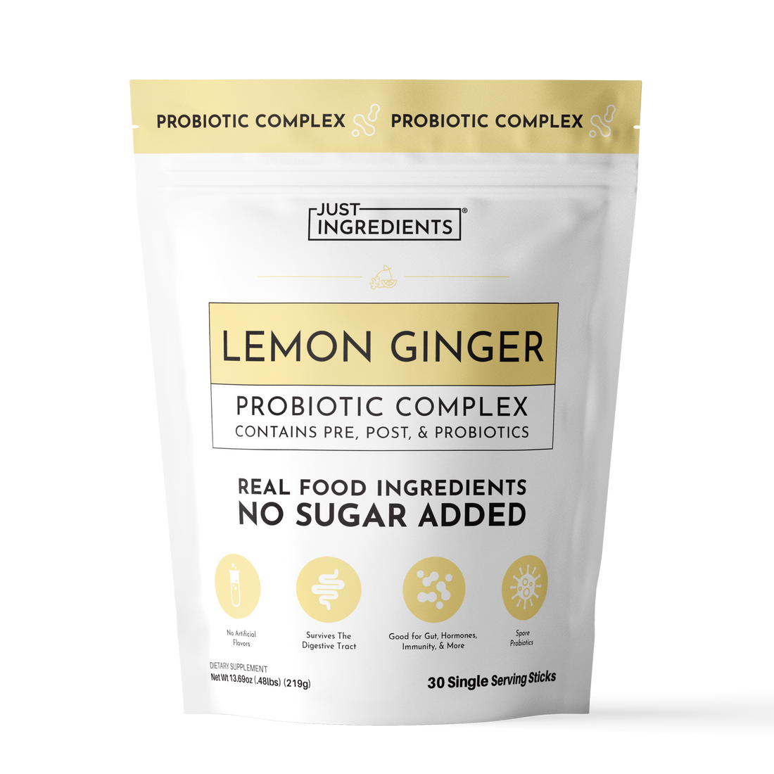 Lemon Ginger 3-In-1 Probiotic Complex - Product Mockup