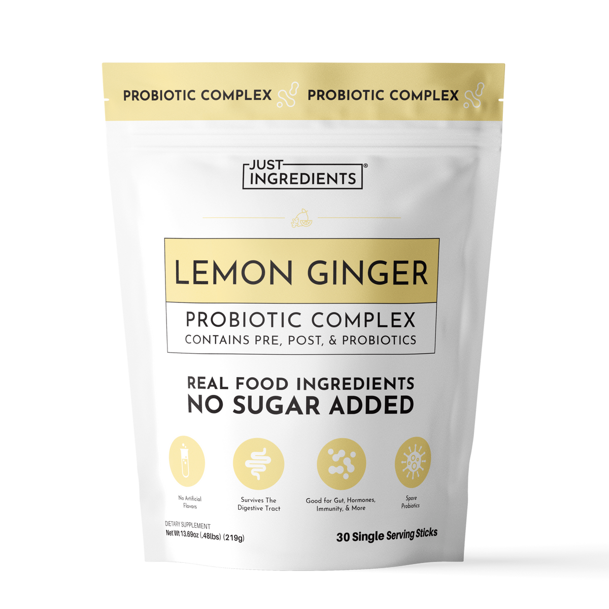 Lemon Ginger 3-In-1 Probiotic Complex - Product Mockup