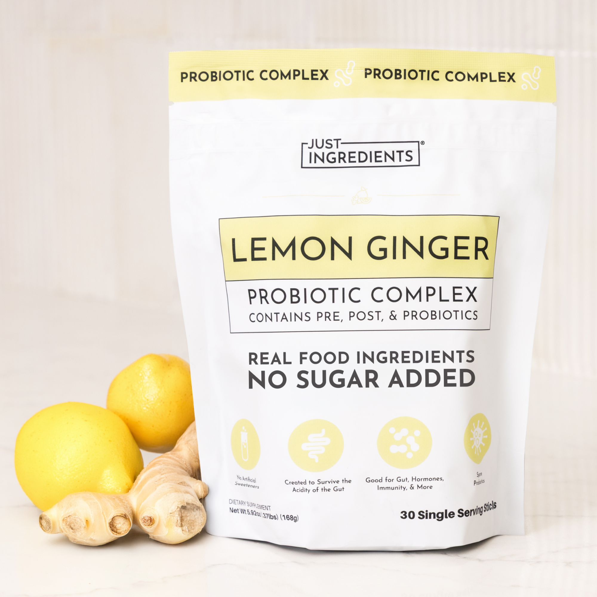 Lemon Ginger 3-In-1 Probiotic Complex - Image
