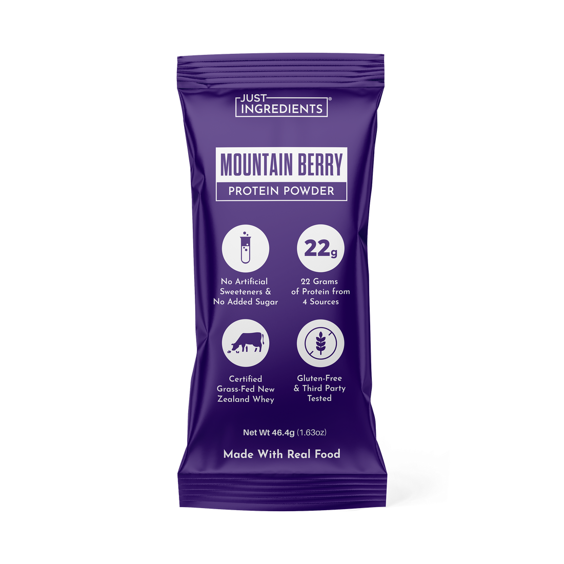 Mountain Berry Protein Powder - Individual Stick - Product Mockup