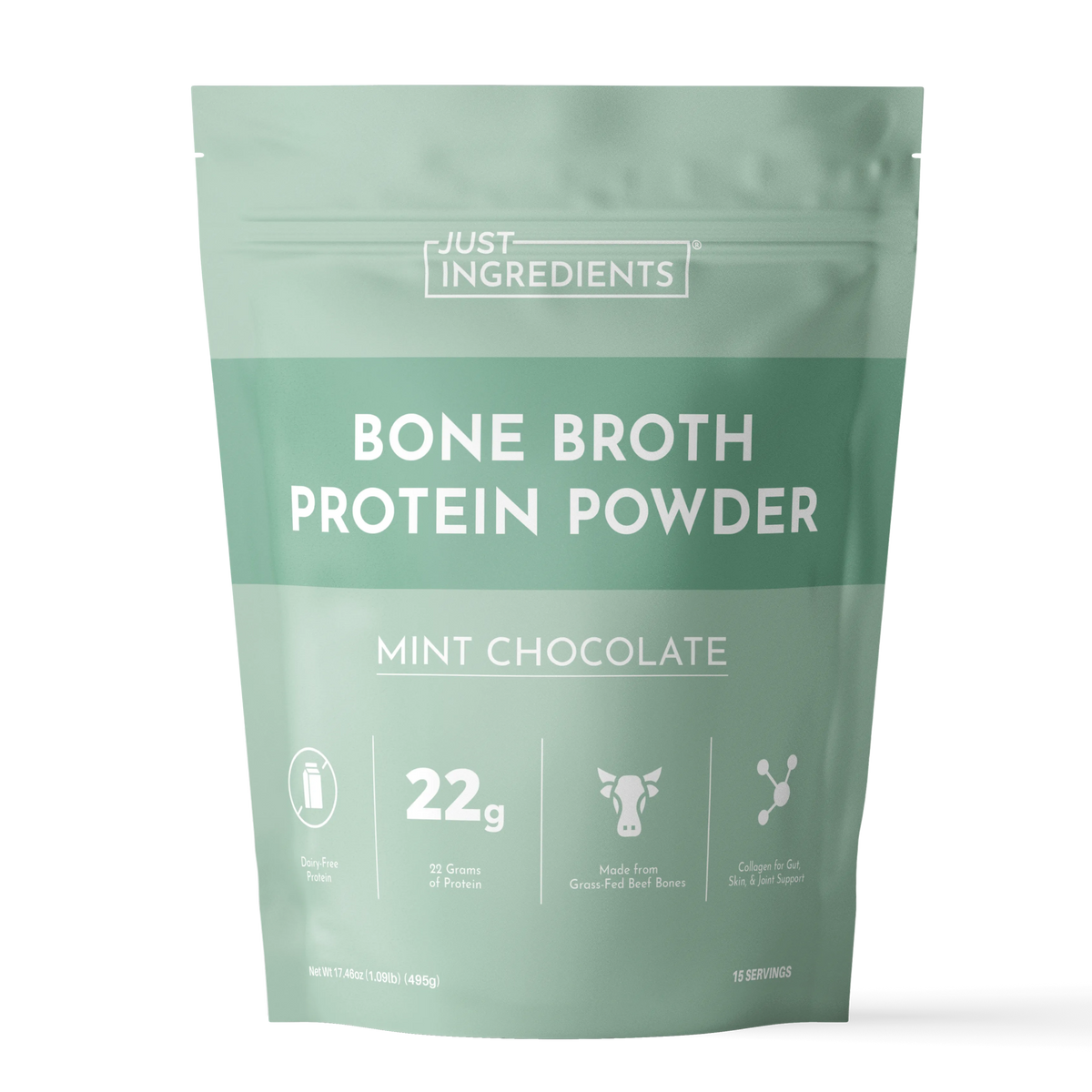 Mint Chocolate Bone Broth Protein Powder - Product Mockup